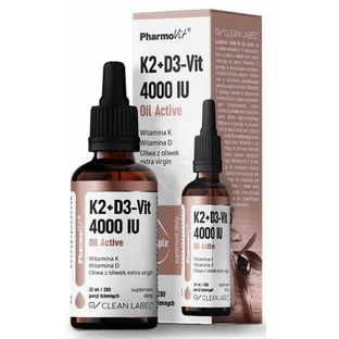 K2+D3-Vit 4000 МО Олія активна 30 мл Pharmovit Clean Label