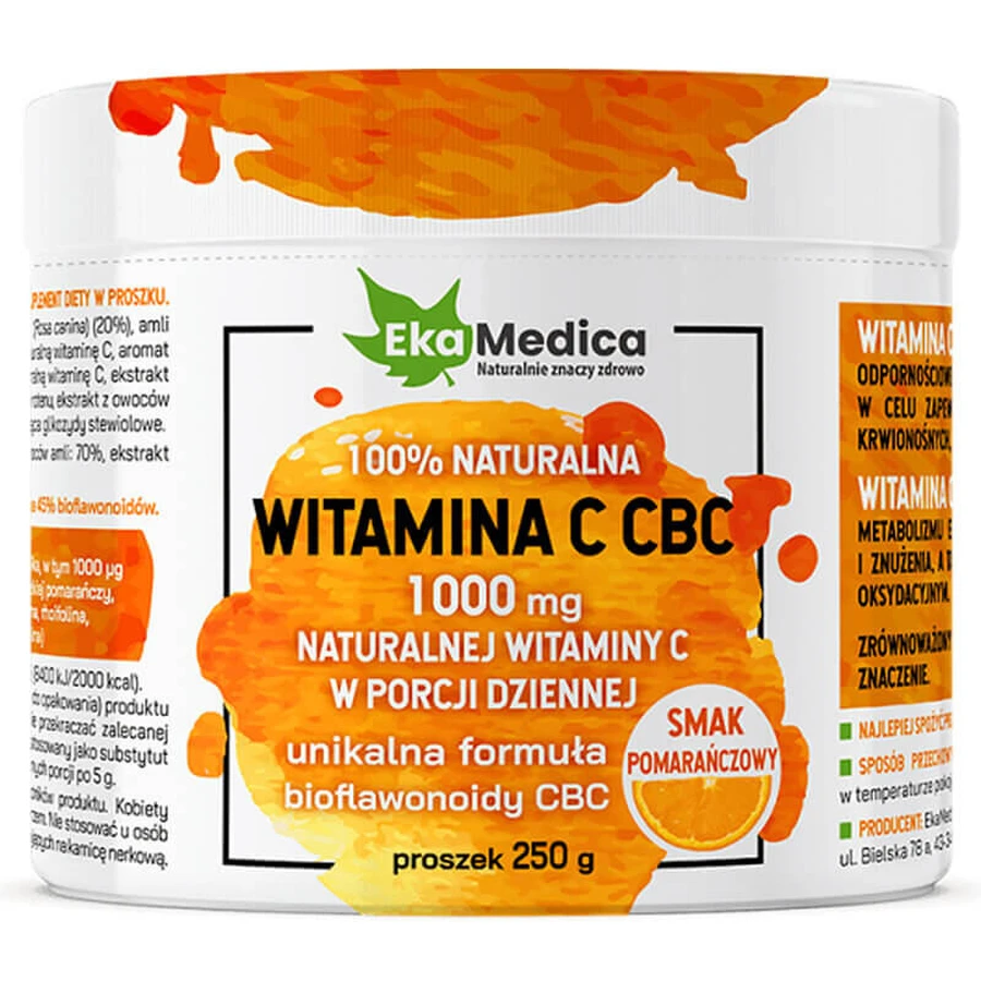 EkaMedica Витамин C CBC, со вкусом апельсина, 250 г: цены и характеристики