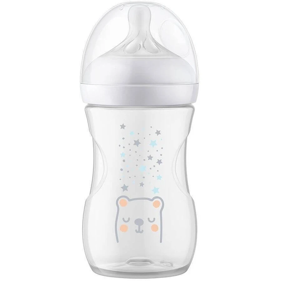 Пляшечка Philips Avent Natural Response з клапаном AirFree 260 мл, ведмедик, 1м+: ціни та характеристики