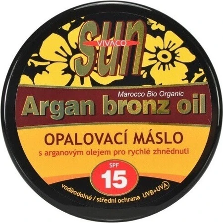Олія для засмаги VIVACO SUN ARGAN BRONZ SPF15 з аргановою олією 1×200 мл, водостійка: ціни та характеристики