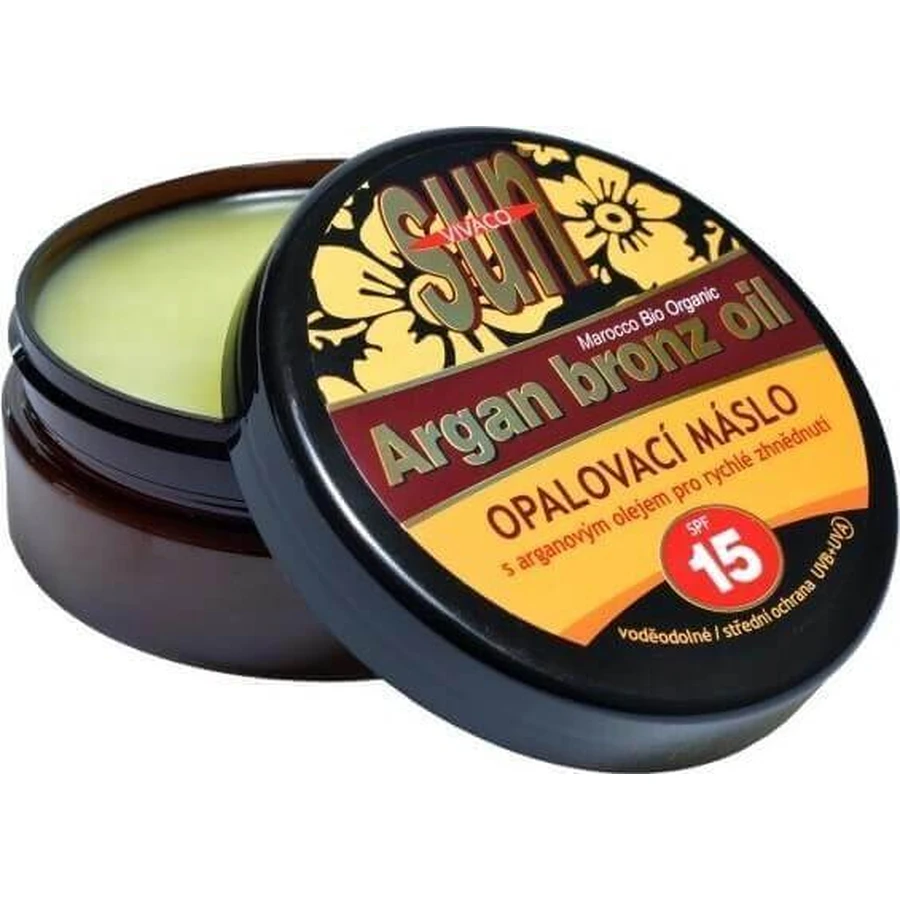 Олія для засмаги VIVACO SUN ARGAN BRONZ SPF15 з аргановою олією 1×200 мл, водостійка: ціни та характеристики
