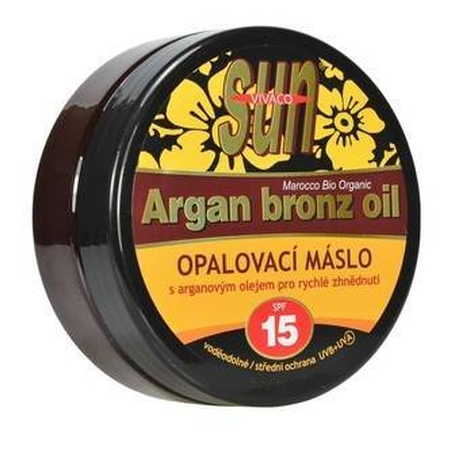 Олія для засмаги VIVACO SUN ARGAN BRONZ SPF15 з аргановою олією 1×200 мл, водостійка: ціни та характеристики