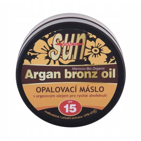Олія для засмаги VIVACO SUN ARGAN BRONZ SPF15 з аргановою олією 1×200 мл, водостійка: ціни та характеристики