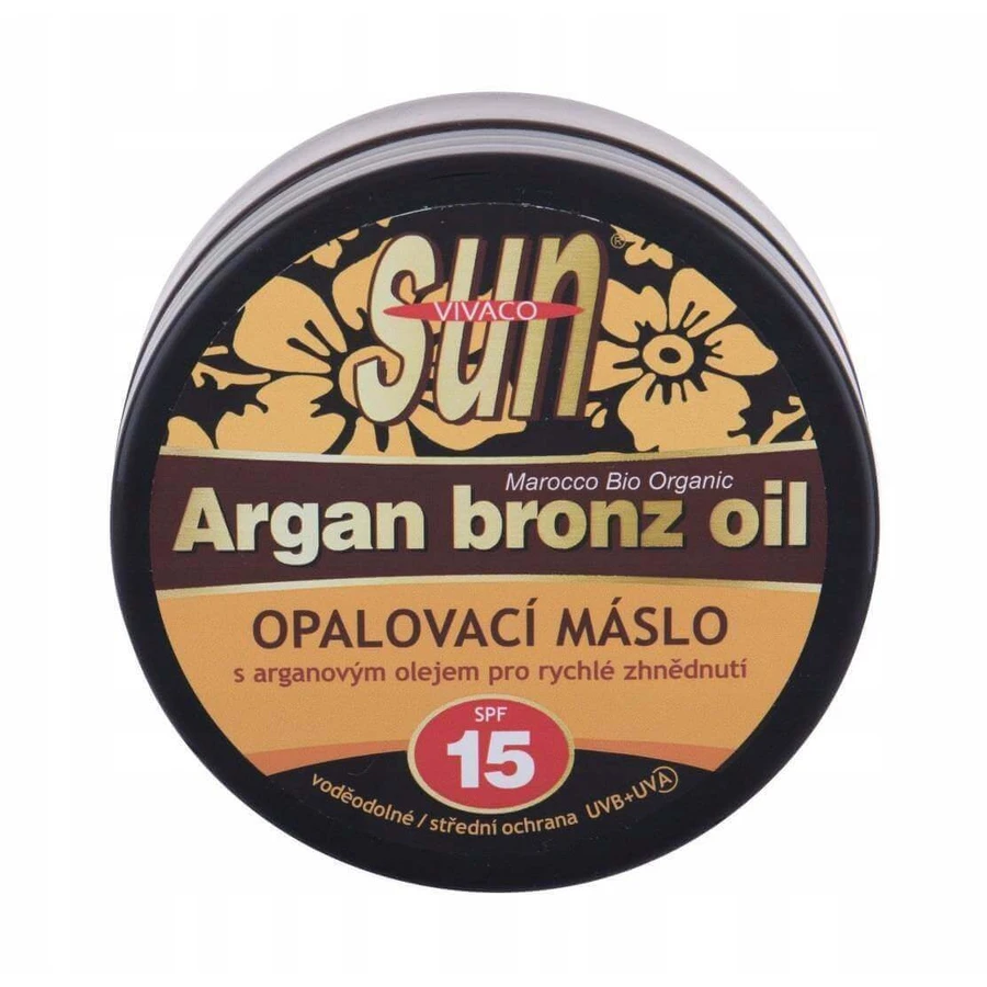 Олія для засмаги VIVACO SUN ARGAN BRONZ SPF15 з аргановою олією 1×200 мл, водостійка: ціни та характеристики