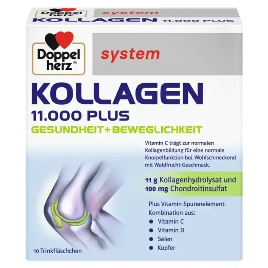 Kollagen 11.000 Plus, 10 однодозовых флаконов, Doppelherz: цены и характеристики
