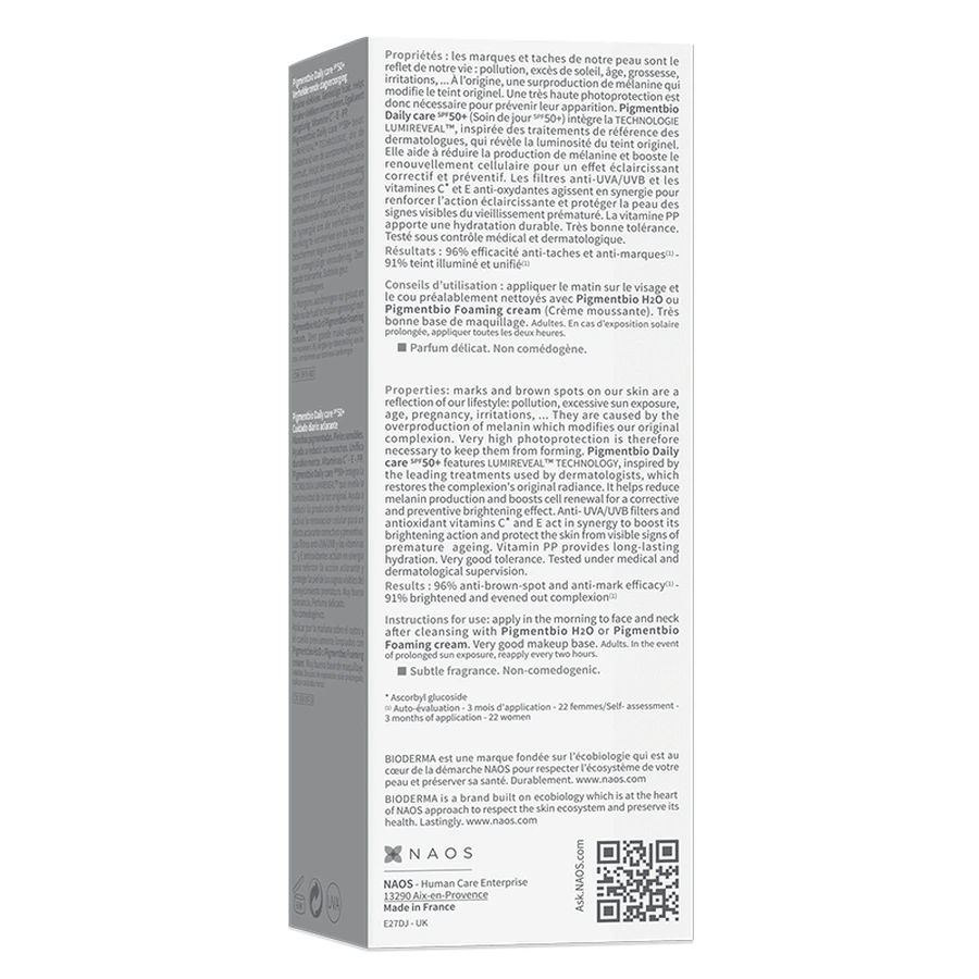 Денний крем для обличчя Bioderma Pigmentbio SPF 50+ 40 мл: ціни та характеристики