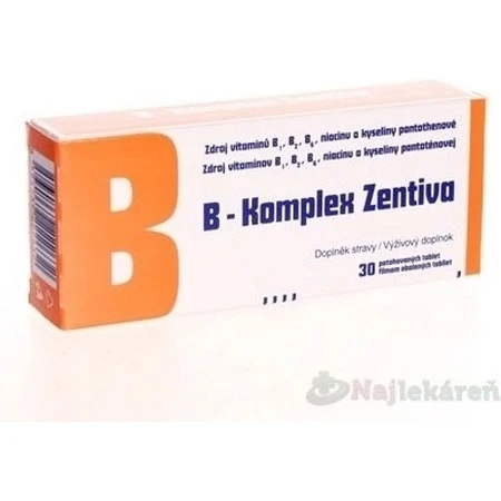 В-комплекс Зентіва 30 табл 1×30 табл, вітамін В: ціни та характеристики