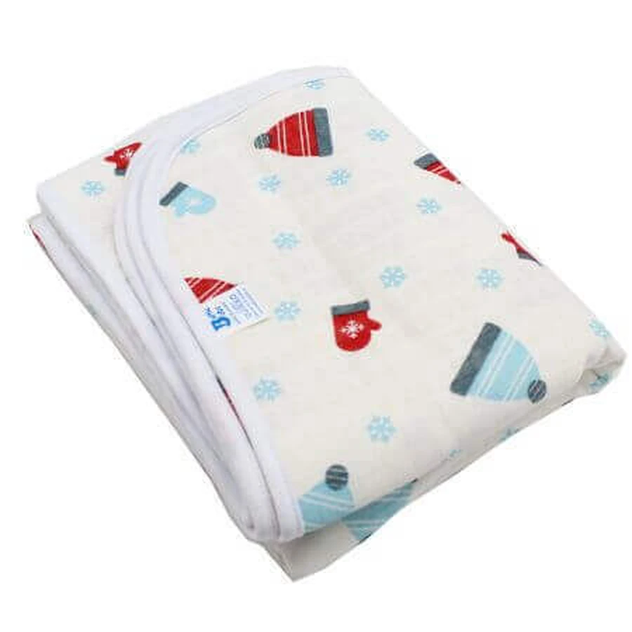 Ковдра подвійна з флокованого мусліну, 80x100 см, Baltic Bebe: ціни та характеристики