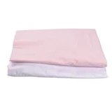 Комплект з 2 простирадл в ліжечко, 120x60 см, білий/рожевий, Fic Baby