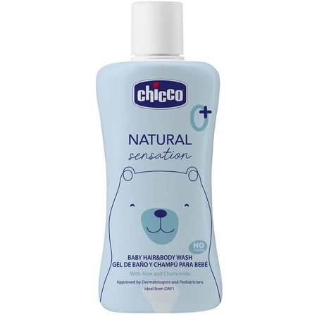 Chicco Natural Sensation Шампунь для волосся та тіла з алое та ромашкою 0м+, 200 мл: ціни та характеристики