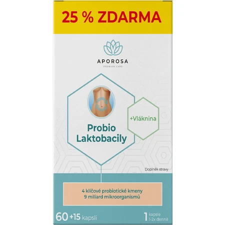 Aporosa Probio Лактобактерії 25% БЕЗКОШТОВНО 75 капсул: ціни та характеристики