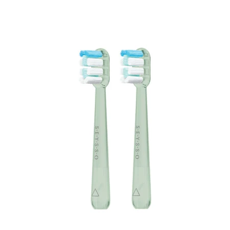 Seysso Deep Clean, змінні насадки для звукової зубної щітки Junior, зелені, 2 шт.: ціни та характеристики