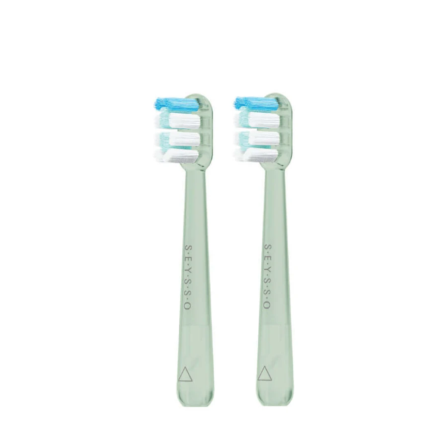 Seysso Deep Clean, змінні насадки для звукової зубної щітки Junior, зелені, 2 шт.: ціни та характеристики