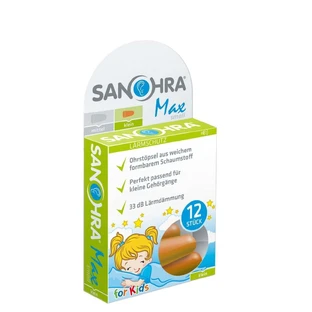 Беруші для дітей, SNR 33db, +3 роки, помаранчеві, 12 шт, Sanohra, Sanohra
