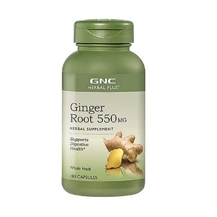 Корень имбиря 550 мг Herbal Plus (197722), 100 капсул, GNC