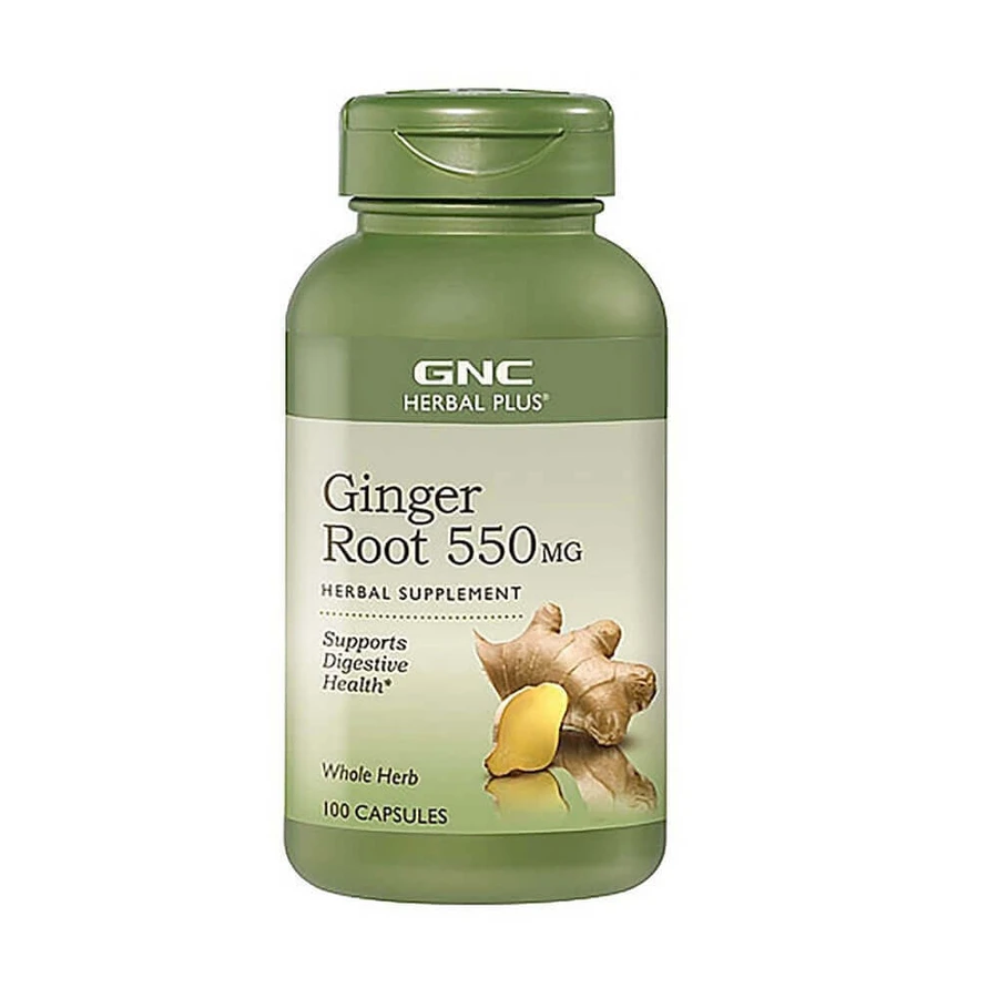 Корень имбиря 550 мг Herbal Plus (197722), 100 капсул, GNC: цены и характеристики