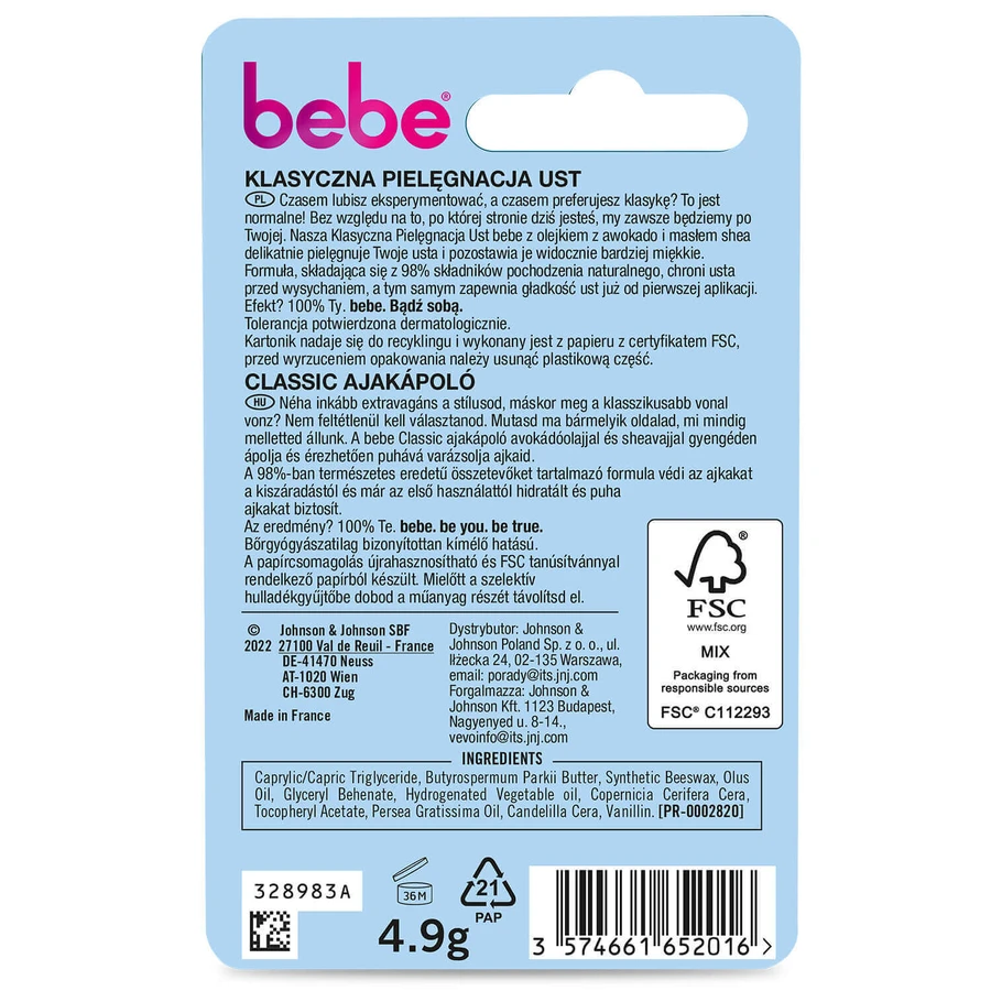 Bebe Young Care Губная помада классическая, 4,9 г: цены и характеристики