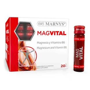 MagVital з 375 мг магнію та вітаміном В6, 20 флаконів по 11 мл, Marnys