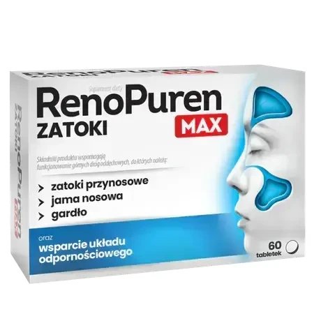RenoPuren Zatoki MAX, 60 таблеток - Тривале застосування!: ціни та характеристики