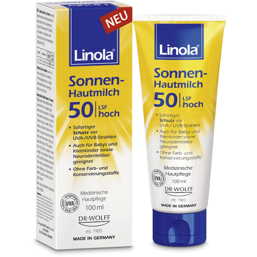 Лосьон для загара Linola SPF50 100 мл: цены и характеристики