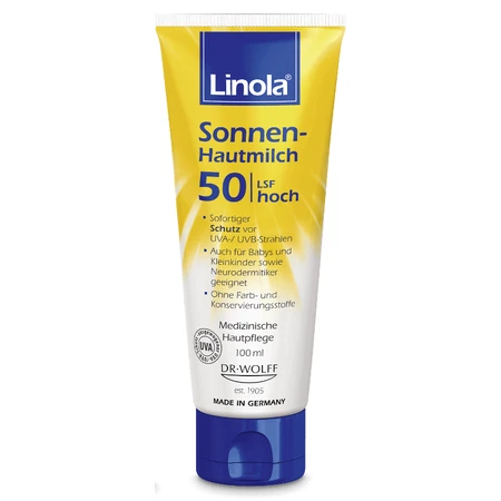 Лосьон для загара Linola SPF50 100 мл: цены и характеристики