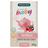 Premium Rosa Herbi Baby Odporno, чай для детей и младенцев с 6 месяцев, 20 пакетиков УДАЛЕННАЯ УПАКОВКА