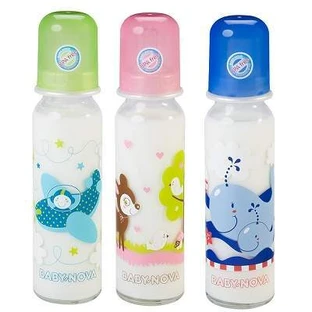 Стеклянная бутылочка для кормления Baby Nova 250 мл, Baby Nova