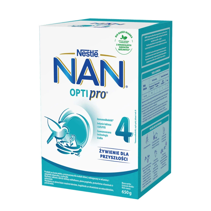 Nestle NAN Optipro 4, молочная смесь Junior для детей старше 2 лет, 650 г КОНТАМИНИРОВАННАЯ УПАКОВКА: цены и характеристики