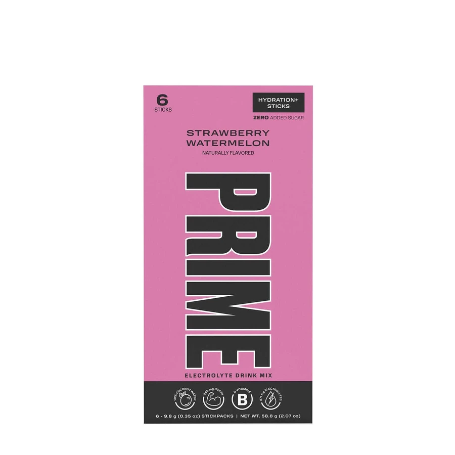 PRIME by Logan Paul x KSI Hydration Drink USA Strawberry Watermelon, пакеты для регидратации со вкусом клубники и арбуза, 9,3 г, GNC: цены и характеристики