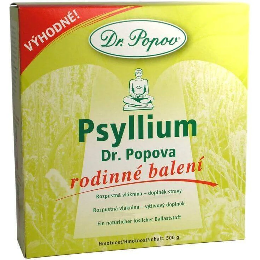 Доктор Попов PSYLLIUM растворимая клетчатка 500 г: цены и характеристики