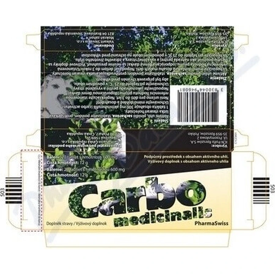 CARBO MEDICINALIS 1×20 tbl, дієтична добавка: ціни та характеристики