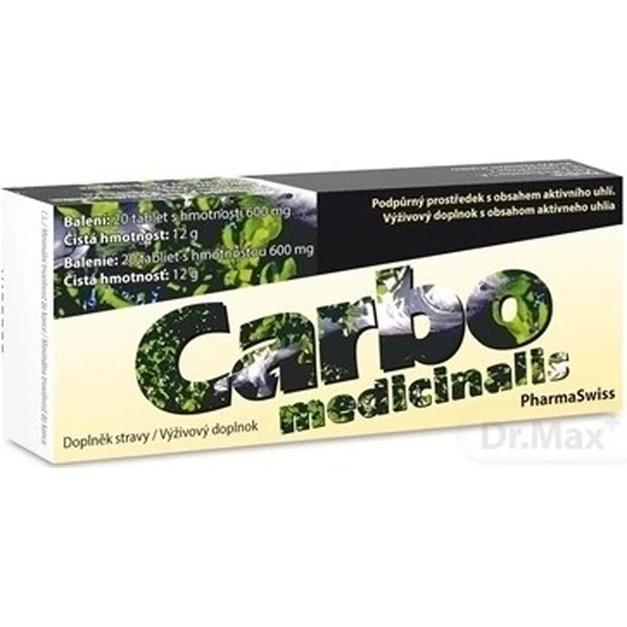 CARBO MEDICINALIS 1×20 tbl, дієтична добавка: ціни та характеристики