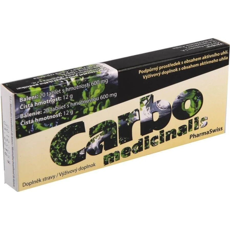 CARBO MEDICINALIS 1×20 tbl, дієтична добавка: ціни та характеристики
