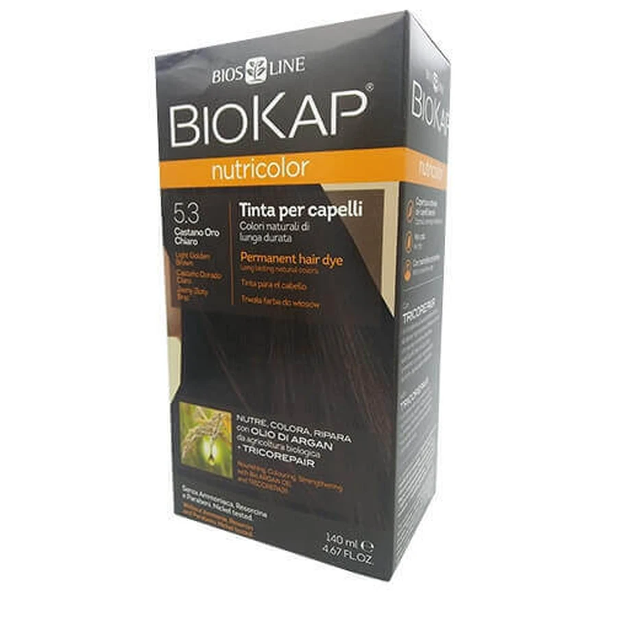 Nutricolor Nutricolor Nuana Светло-золотистый коричневый 5.3, 140 мл, Biokap: цены и характеристики