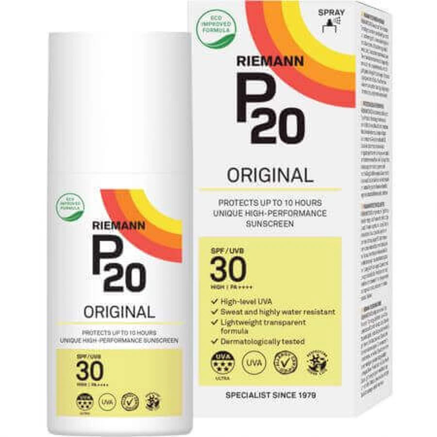 Спрей P20 прозрачный солнцезащитный SPF30, 175 мл, Riemann: цены и характеристики