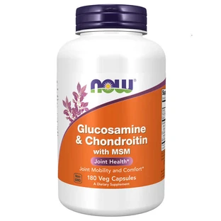 Now Foods Glucosamine & Chondroitin with MSM, глюкозамин с хондроитином и MSM, 180 капсул