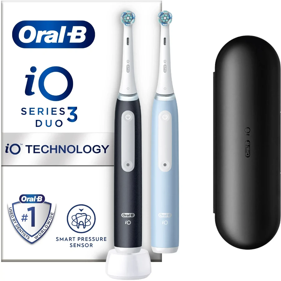 Oral B EK Duo iO Series 3 Black&Blue 1×1 набор, упаковка электрических зубных щеток: цены и характеристики