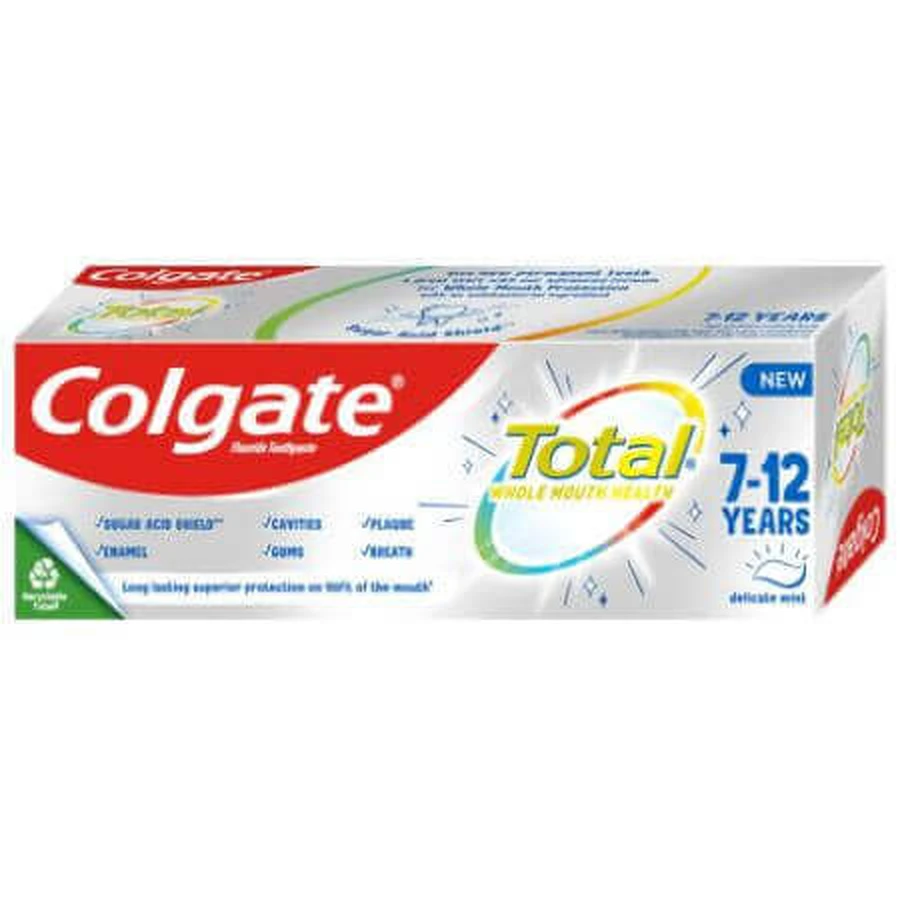 Детская зубная паста Total Junior, 7-12 лет, 50 мл, Colgate: цены и характеристики