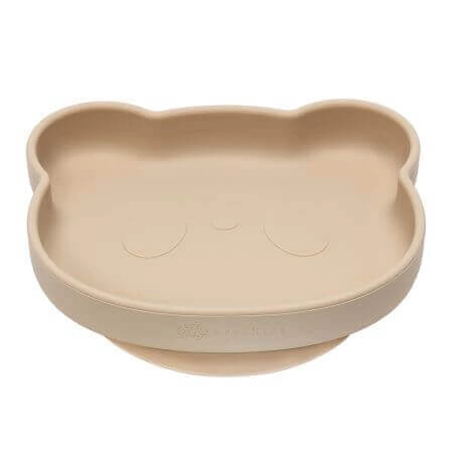 Силіконова тарілка з присоскою The Little Bear, 6 місяців+, Bubble Beige, Appekids: ціни та характеристики