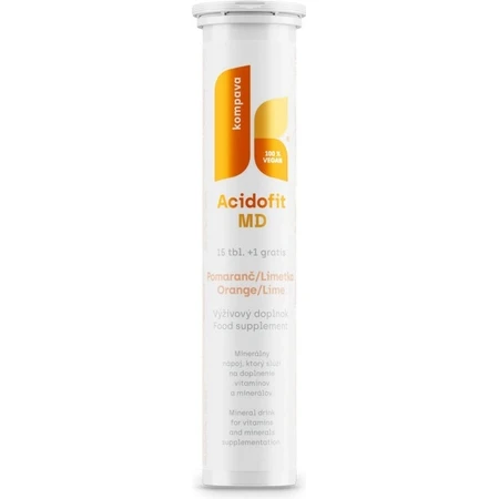 compava ACIDOFIT MD OANGE+LIMET 1×16 пакетиків, мінеральний напій - апельсин і лайм: ціни та характеристики