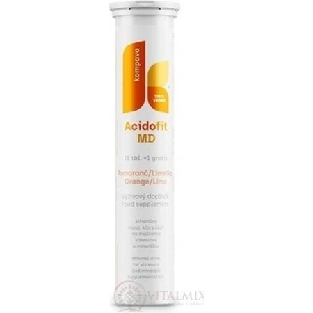 compava ACIDOFIT MD OANGE+LIMET 1×16 пакетиків, мінеральний напій - апельсин і лайм: ціни та характеристики