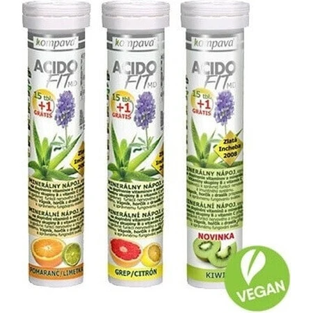 compava ACIDOFIT MD OANGE+LIMET 1×16 пакетиків, мінеральний напій - апельсин і лайм: ціни та характеристики