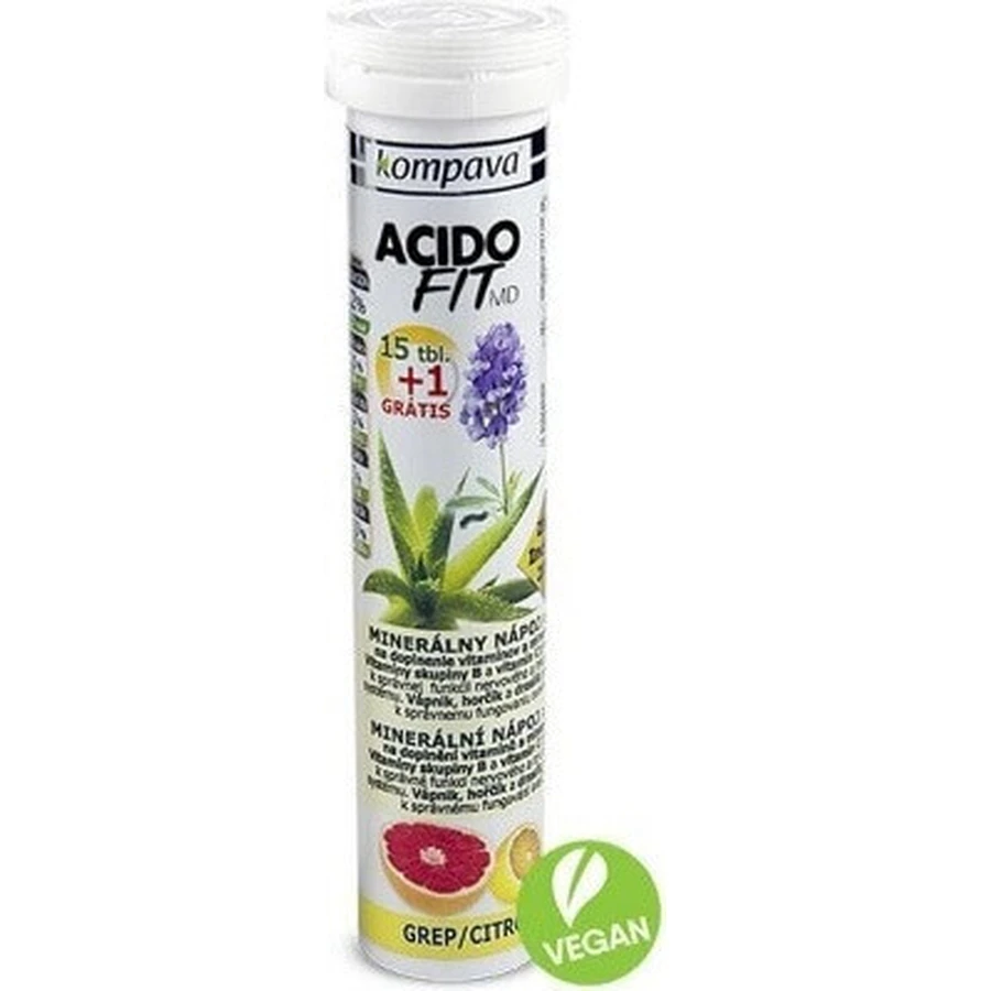 compava ACIDOFIT MD OANGE+LIMET 1×16 пакетиків, мінеральний напій - апельсин і лайм: ціни та характеристики