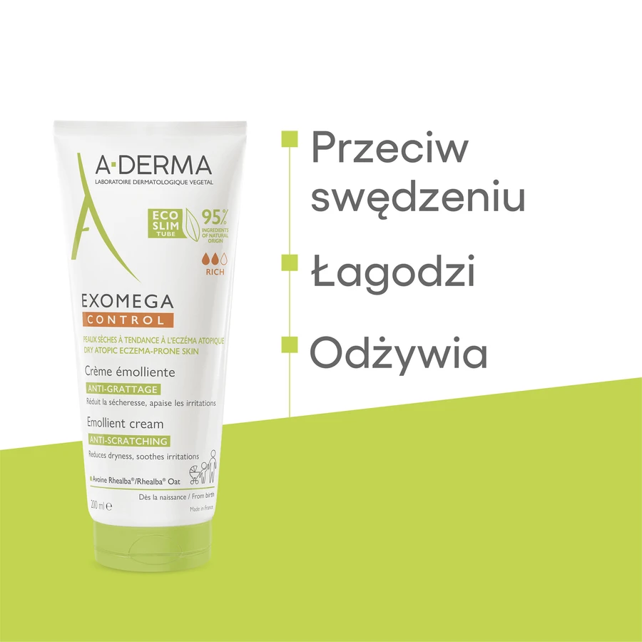 A-Derma Exomega Control Emollient Cream, 200 мл: цены и характеристики
