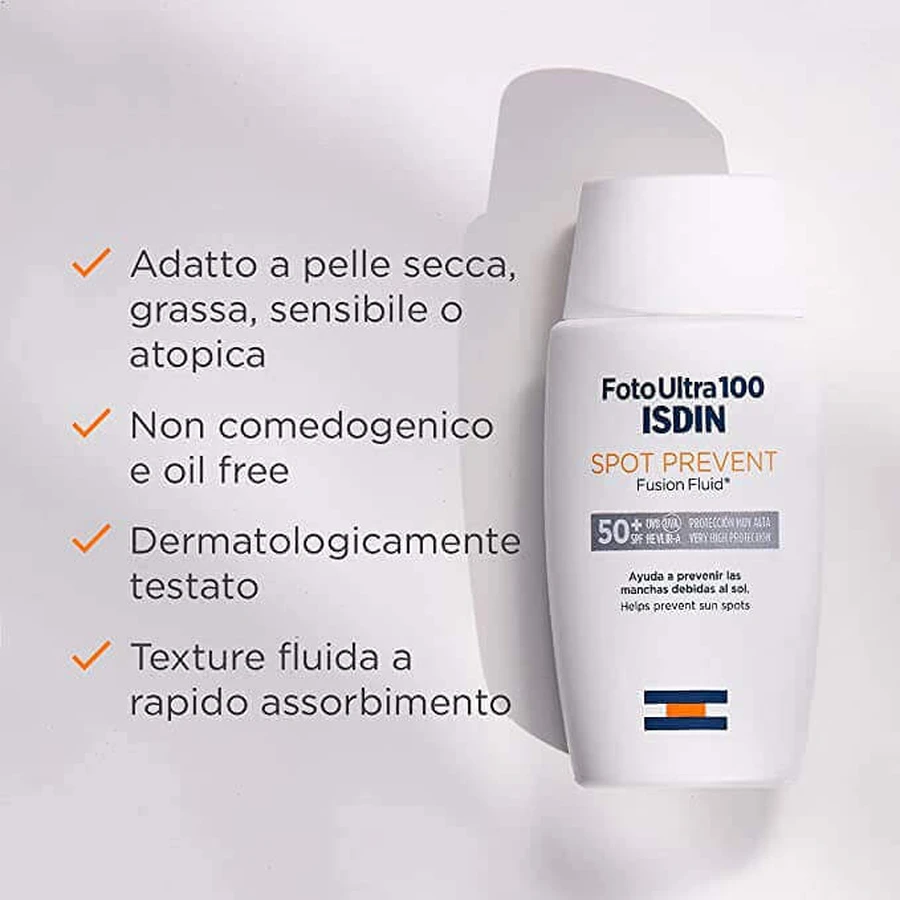 Isdin Spot Prevent Fusion Солнцезащитный флюид для лица SPF 50+ , 50 мл: цены и характеристики