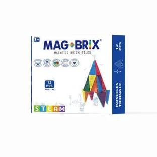 Магнитный набор Magbrix, 3 года+, треугольники Isoscel, 12 штук, Magblox