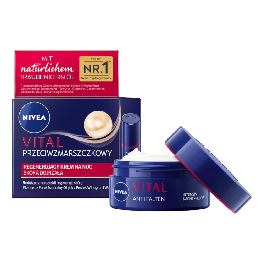 Нічний зміцнюючий крем проти зморшок Nivea Vital, 50 мл: ціни та характеристики