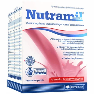 Olimp Nutramil Complex, клубничный вкус, 72 г x 7 пакетиков