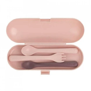 Эргономичный набор столовых приборов для детей Terra Blush, +4 месяца, Miniland