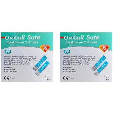 Тесты на глюкозу в крови Acon Laboratories On Call Sure, 2 х 50 шт.: цены и характеристики